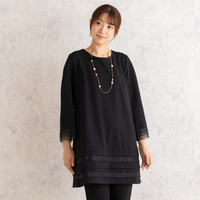 オーガンジー刺繍レースチュニック