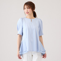 【接触冷感/UVカット/手洗いOK】ペプラムカットソー