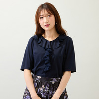 【接触冷感/綿100%/手洗いOK】フリルカットソー