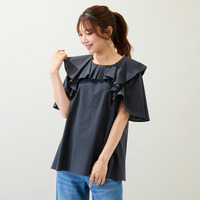 【手洗いOK】ダブルフリルブラウス