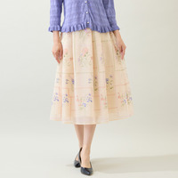 【セットアップ対応】パネル風刺繍スカート