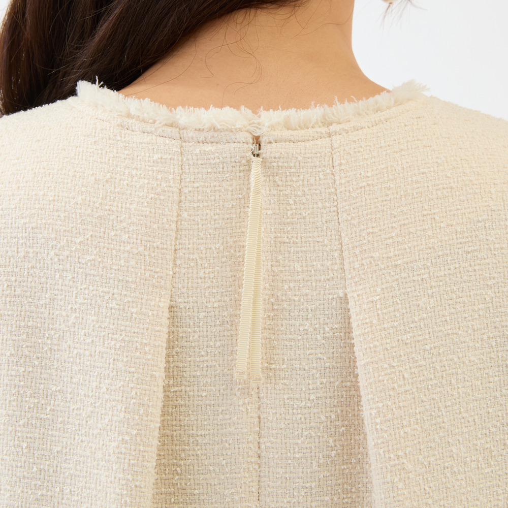 フロントリボンループツイードワンピース14