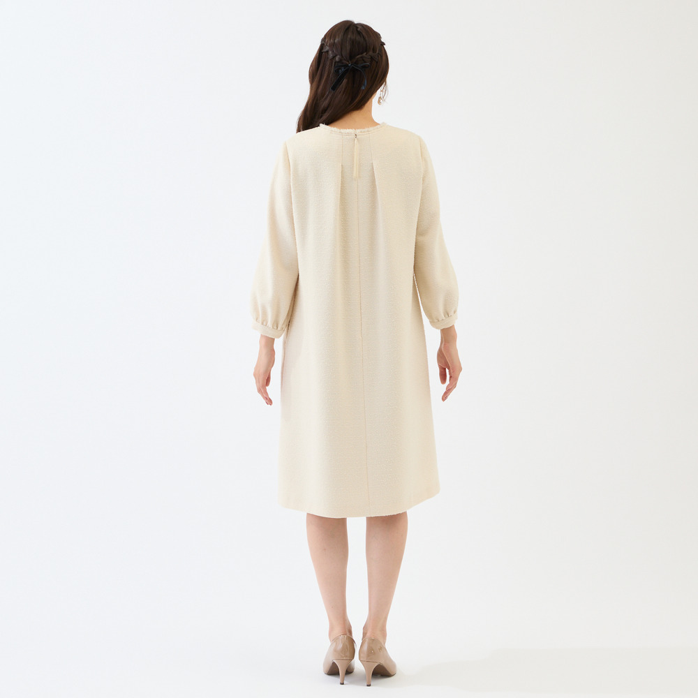 フロントリボンループツイードワンピース7