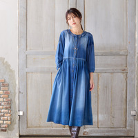【手洗いOK】デニムワンピース