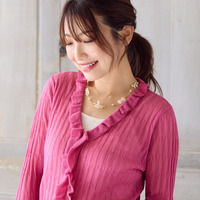 リボンウエーブネックレス