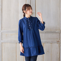 【伸縮性◎】ライトオンスデニムチュニック