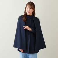 【ブローチ付】ケープショートコート