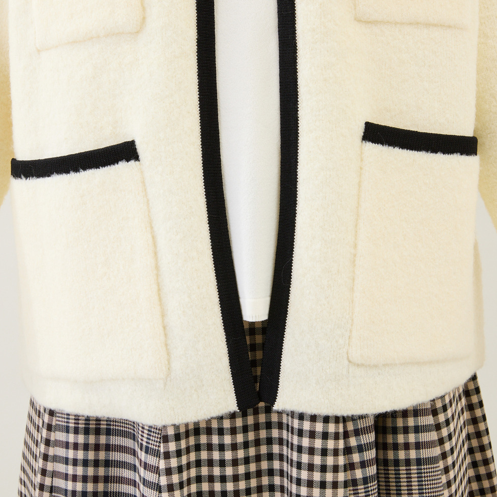 フロントオープンクルーネックカーディガン8