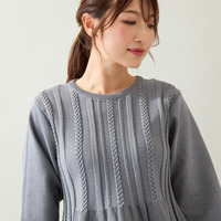 ペプラムニットプルオーバー