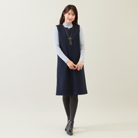 【Set】リブニット×ジャンパースカート