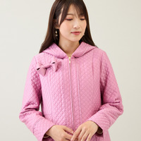 【M-StyleLuxe監修】【リボンブローチ付】キルティングリボンコート