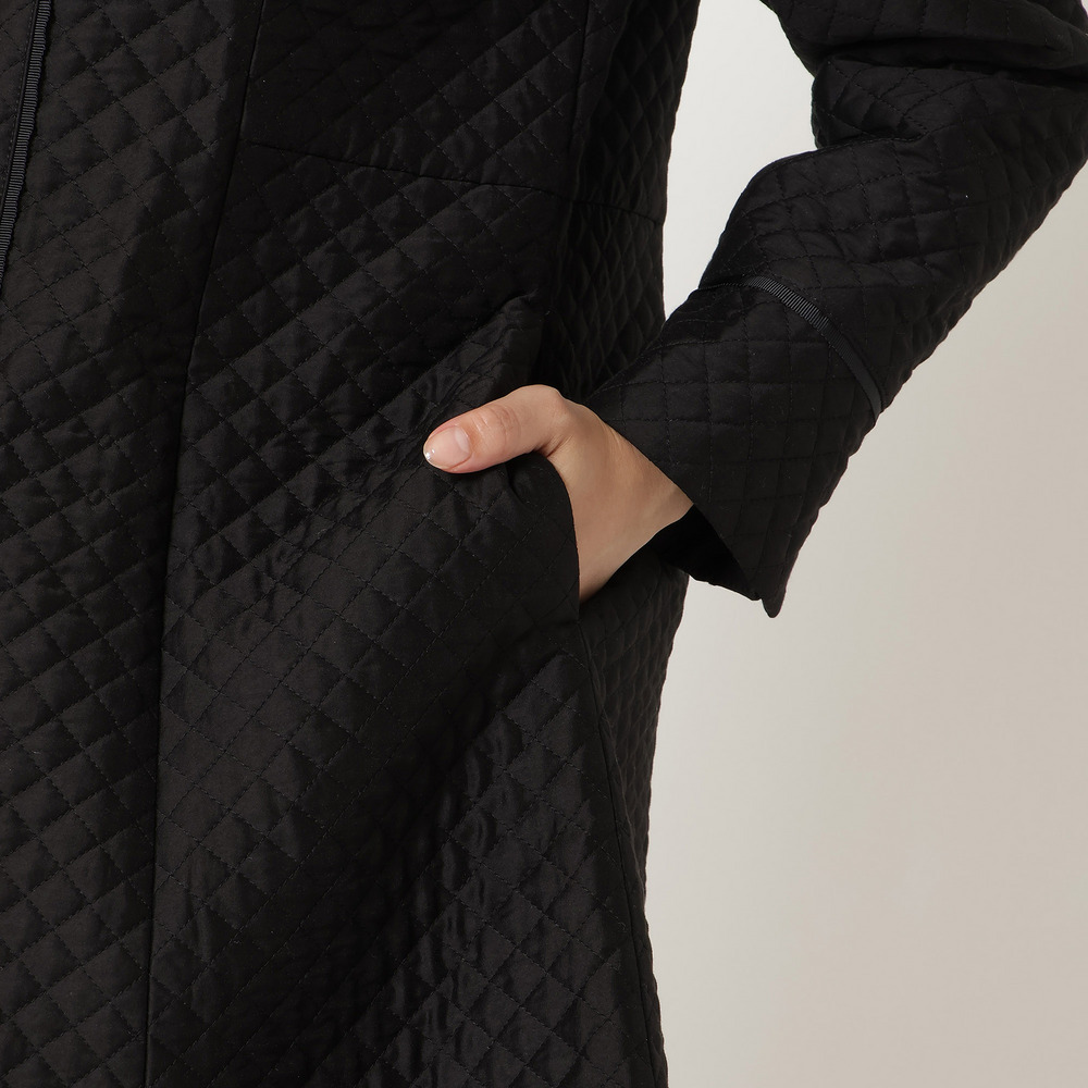 【M-StyleLuxe監修】【リボンブローチ付】キルティングリボンコート14