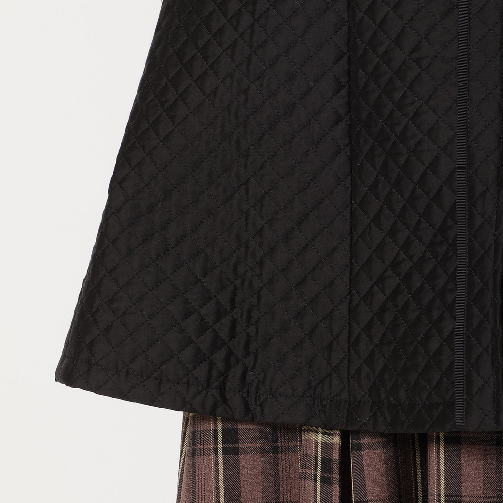 【M-StyleLuxe監修】【リボンブローチ付】キルティングリボンコート16