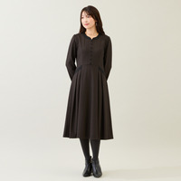 【吸湿発熱/毛玉になりにくい】配色切替クラシカルワンピース
