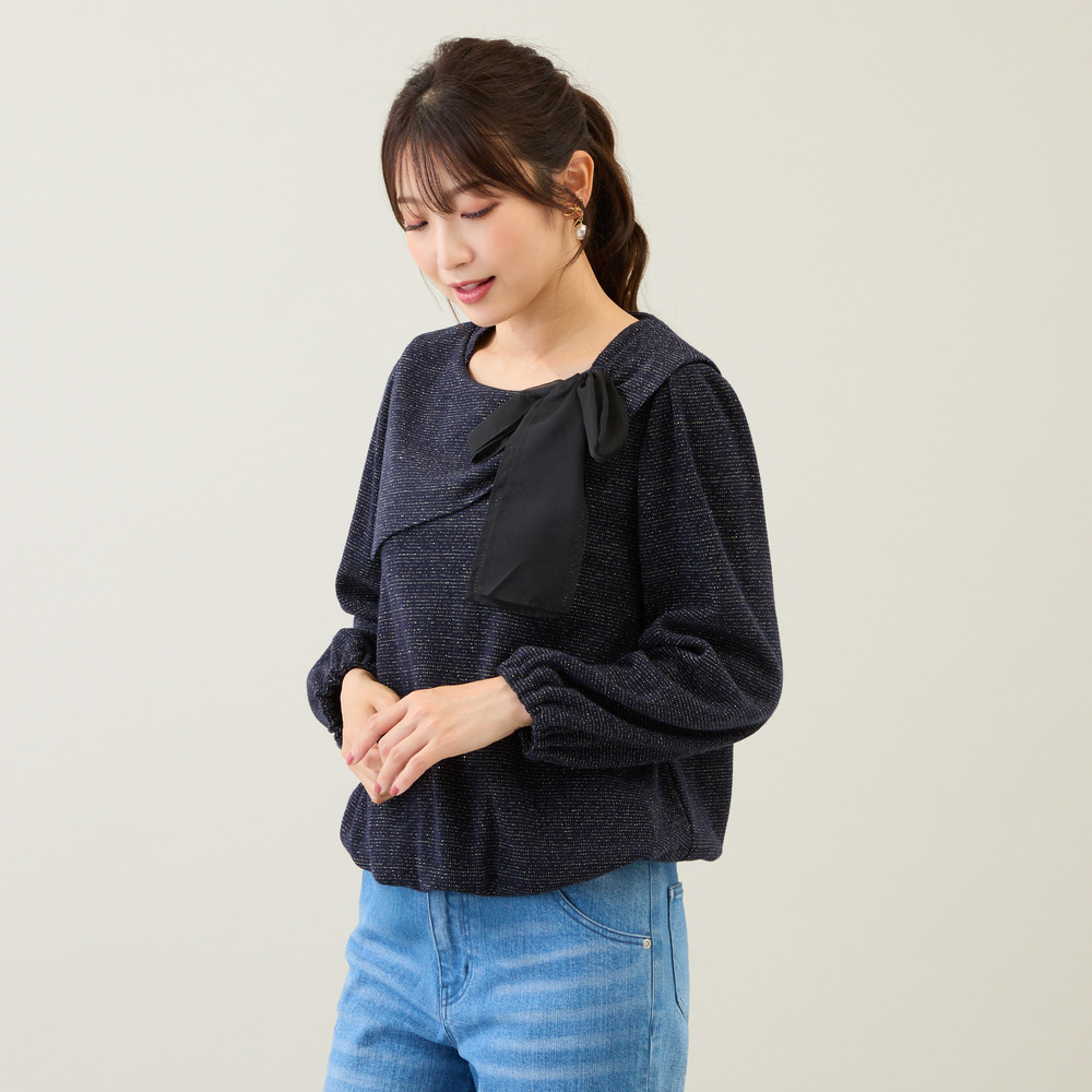 ビッグカラーリボンカットソー3