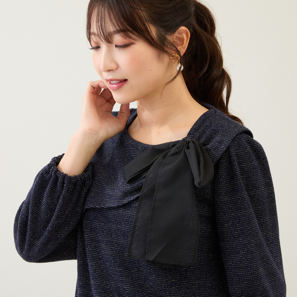 ビッグカラーリボンカットソー6