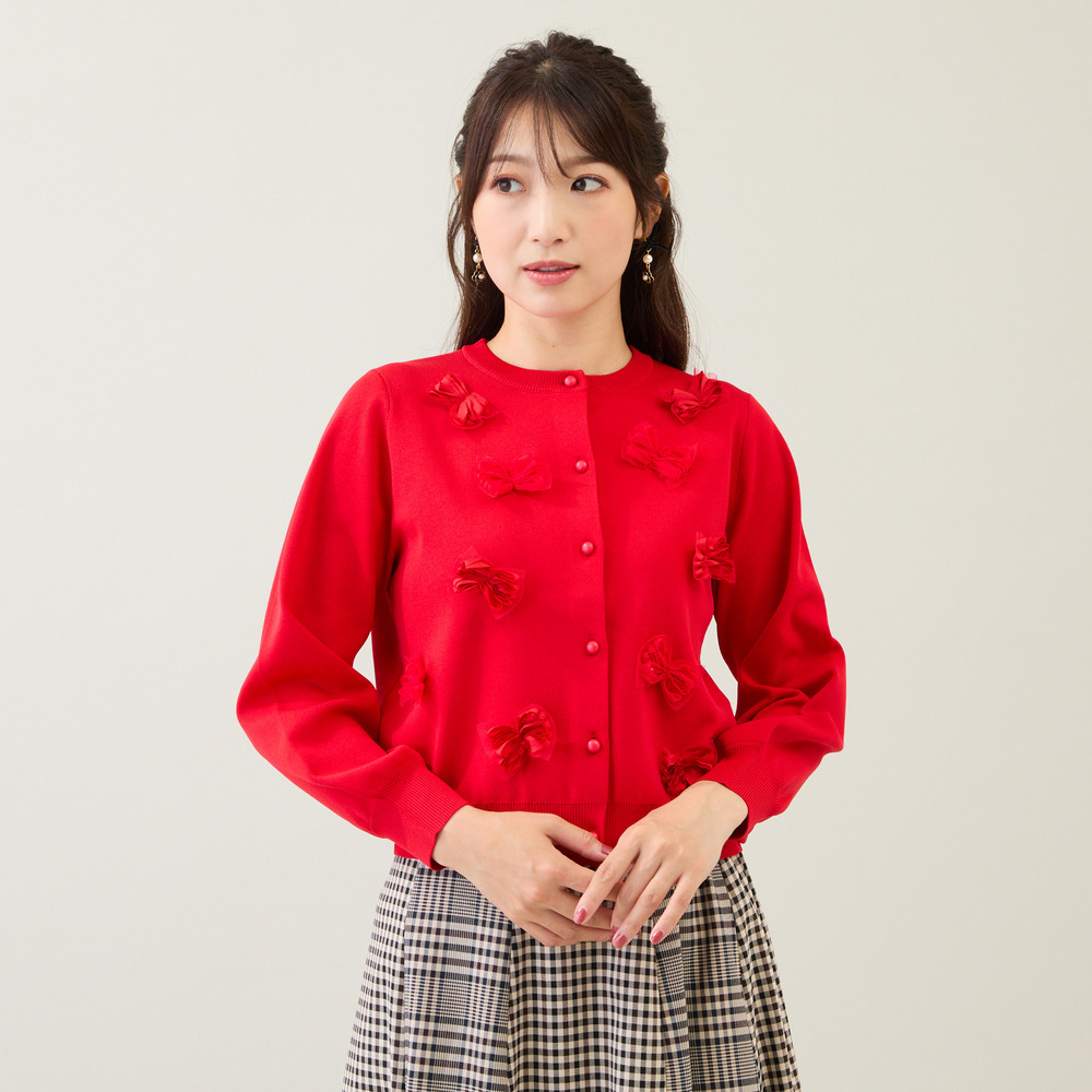 リボンニットカーディガン5