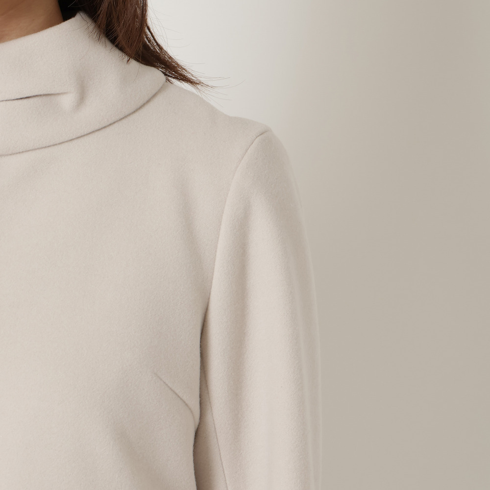 リボンカラードッキングショートコート11