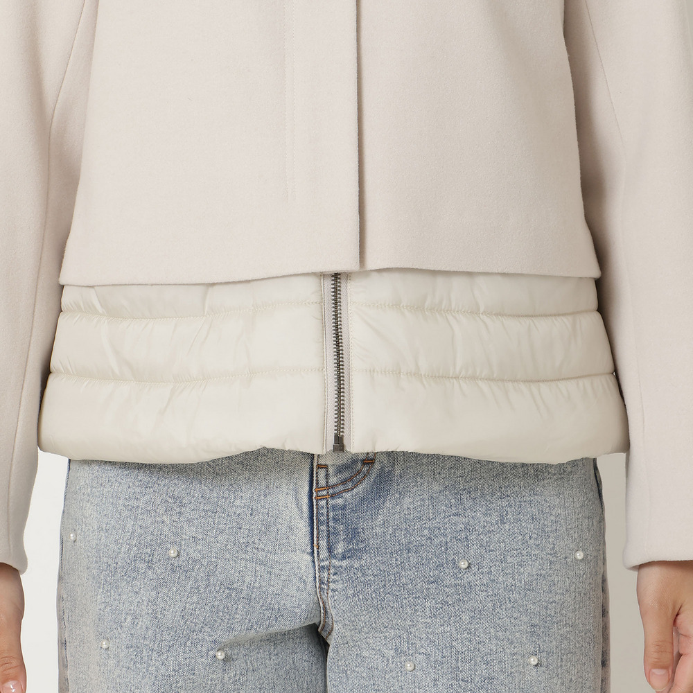 リボンカラードッキングショートコート14