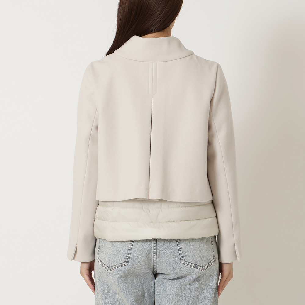 リボンカラードッキングショートコート9