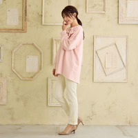 【伸縮性◎/ストレッチ発熱】裾リボンレギンスパンツ