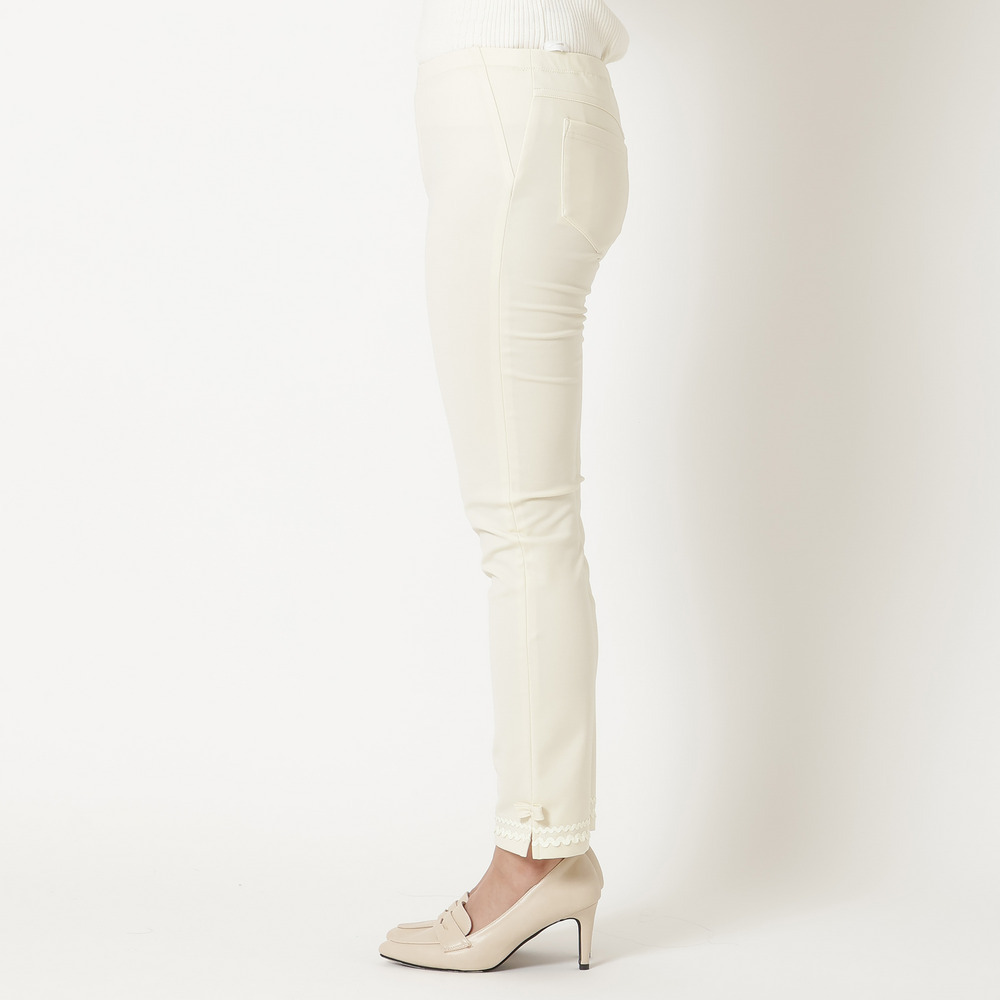 【伸縮性◎/ストレッチ発熱】裾リボンレギンスパンツ6