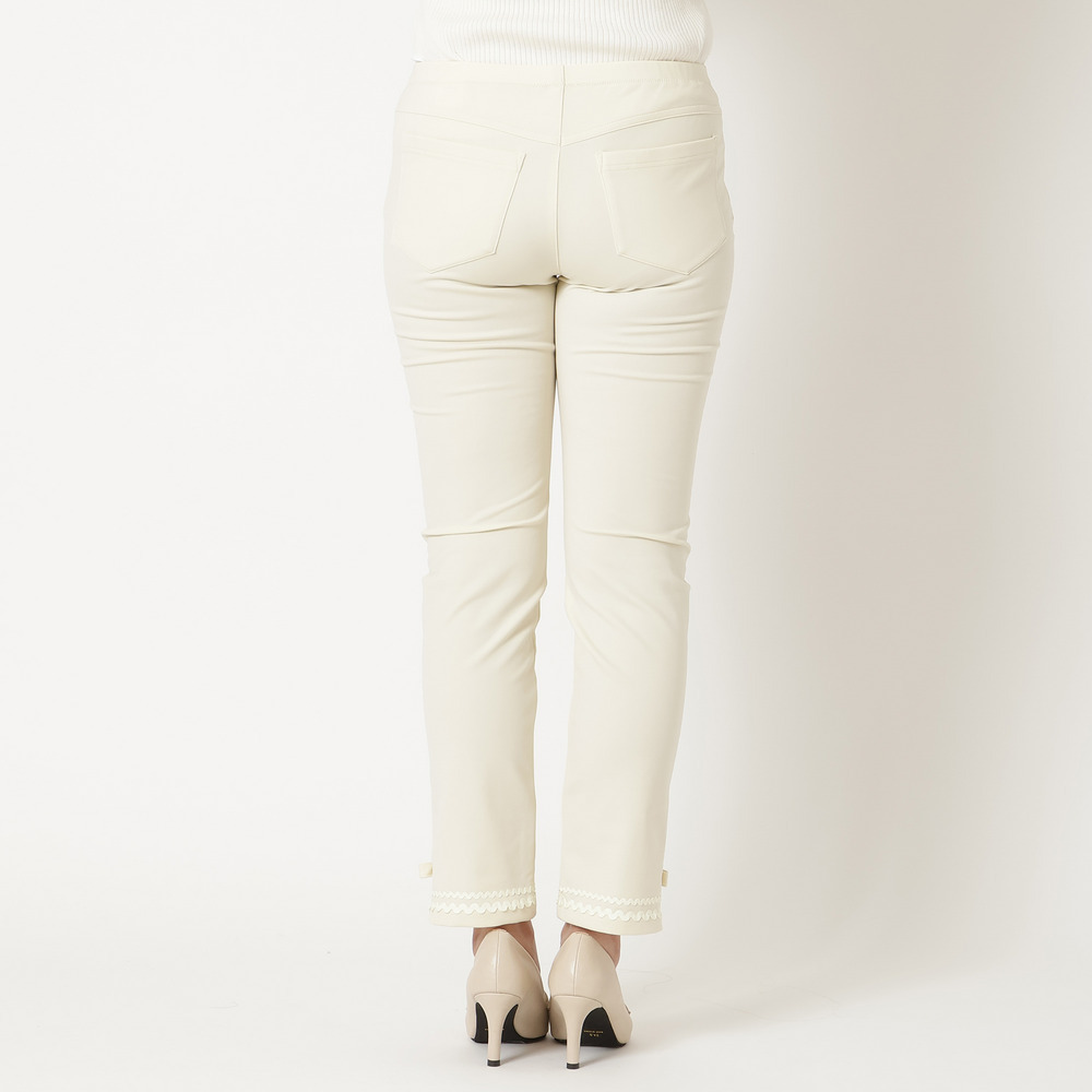 【伸縮性◎/ストレッチ発熱】裾リボンレギンスパンツ7