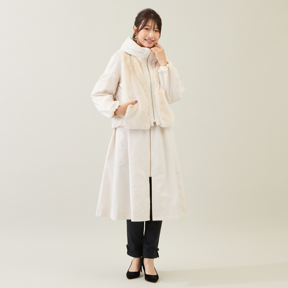 【3WAY】ダウンベスト付きコート1