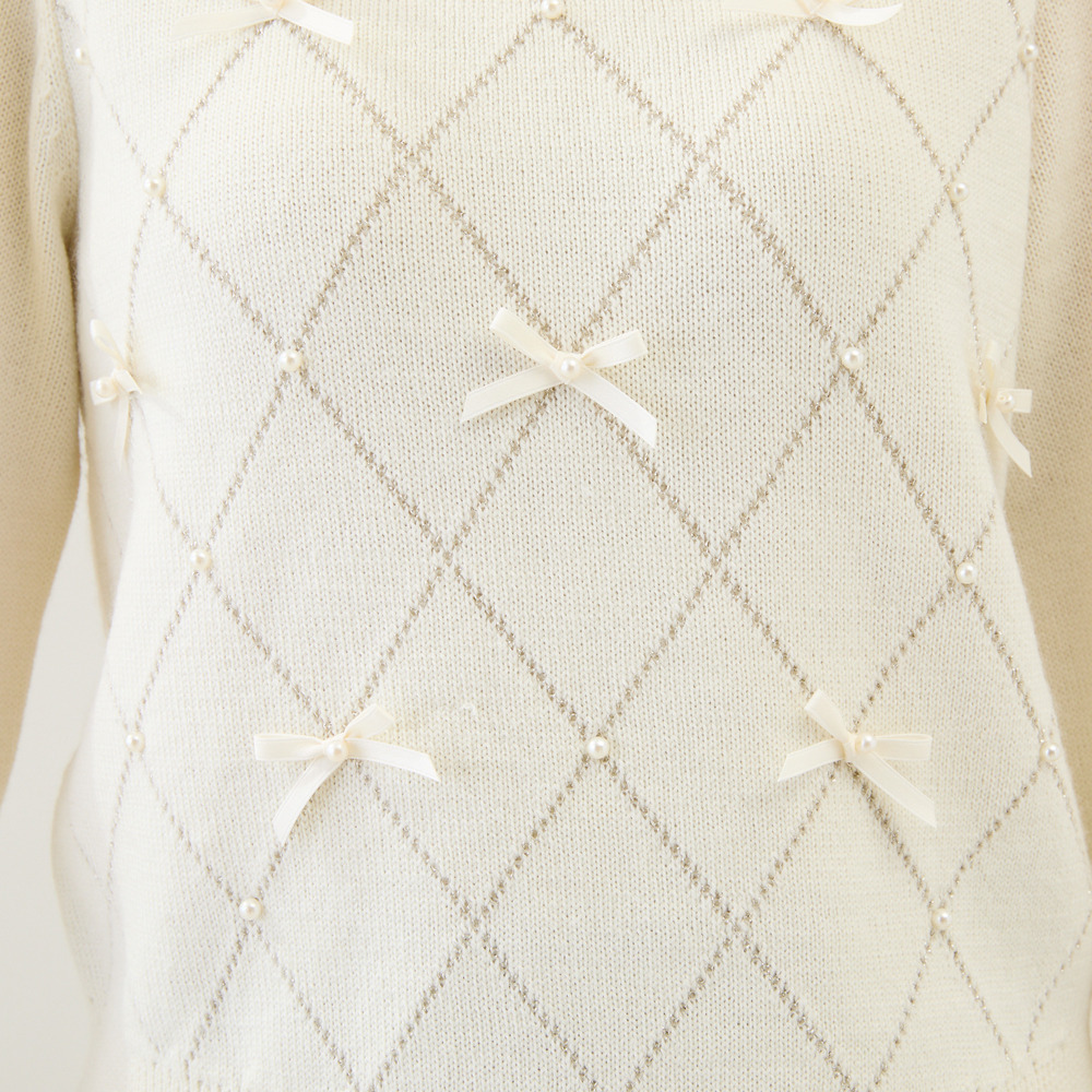 アーガイルリボンニット13