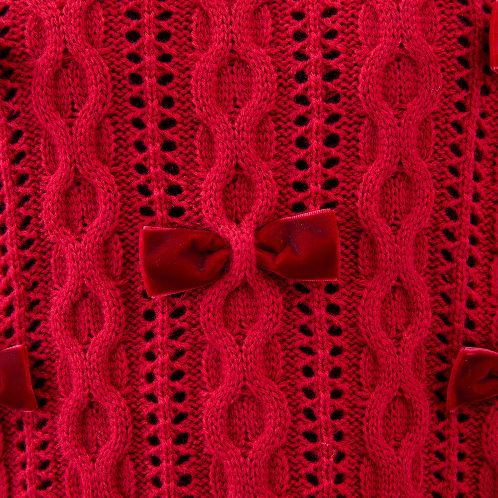 リボン×ケーブル編みニットプルオーバー13