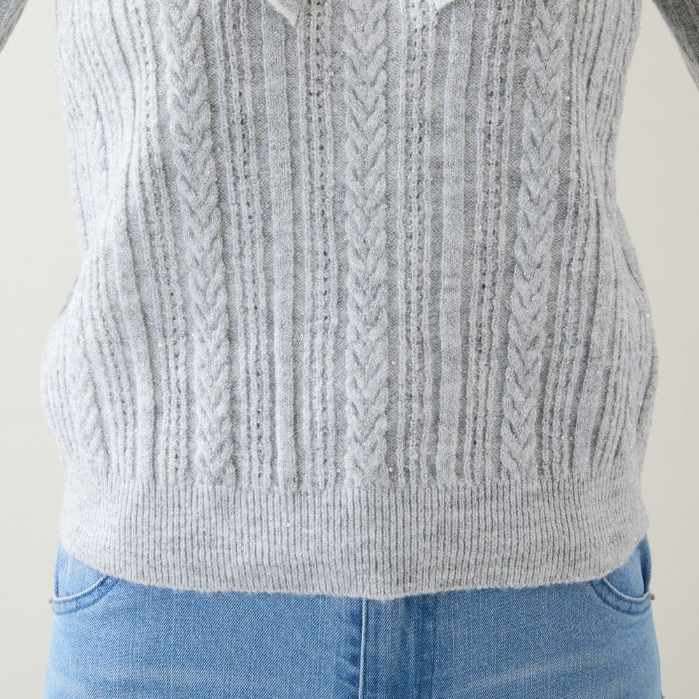 フリルラメニットプルオーバー4