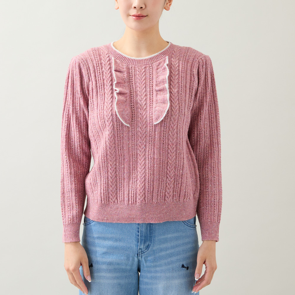 フリルラメニットプルオーバー6