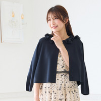 オーガンジーフラワーニットカーディガン