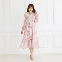 シフォンプリントワンピース