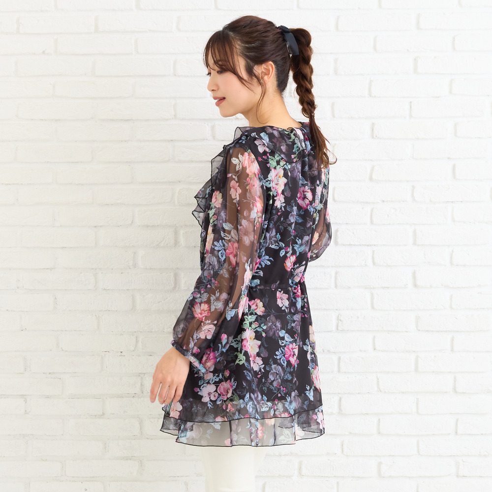 オリジナルプリントフリルチュニック2