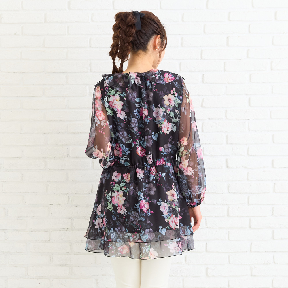 オリジナルプリントフリルチュニック3