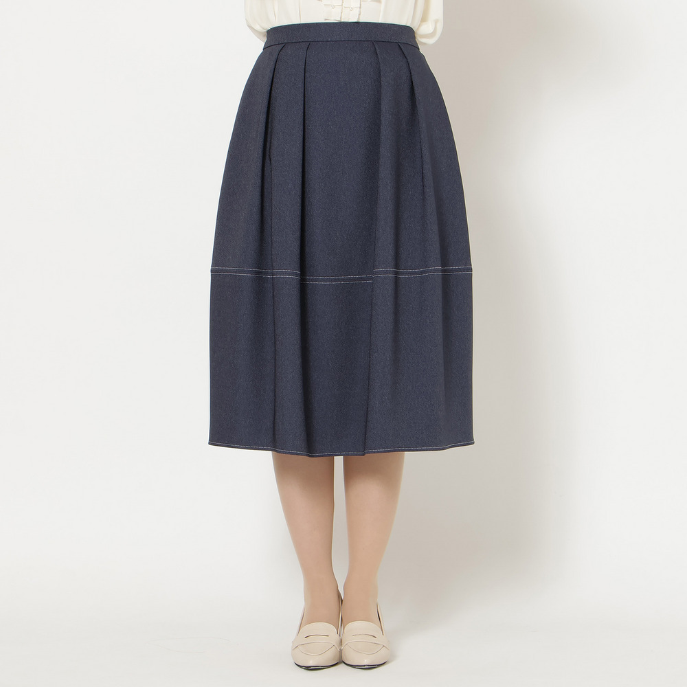 【イージーケア/伸縮性◎】コクーンシルエットスカート6