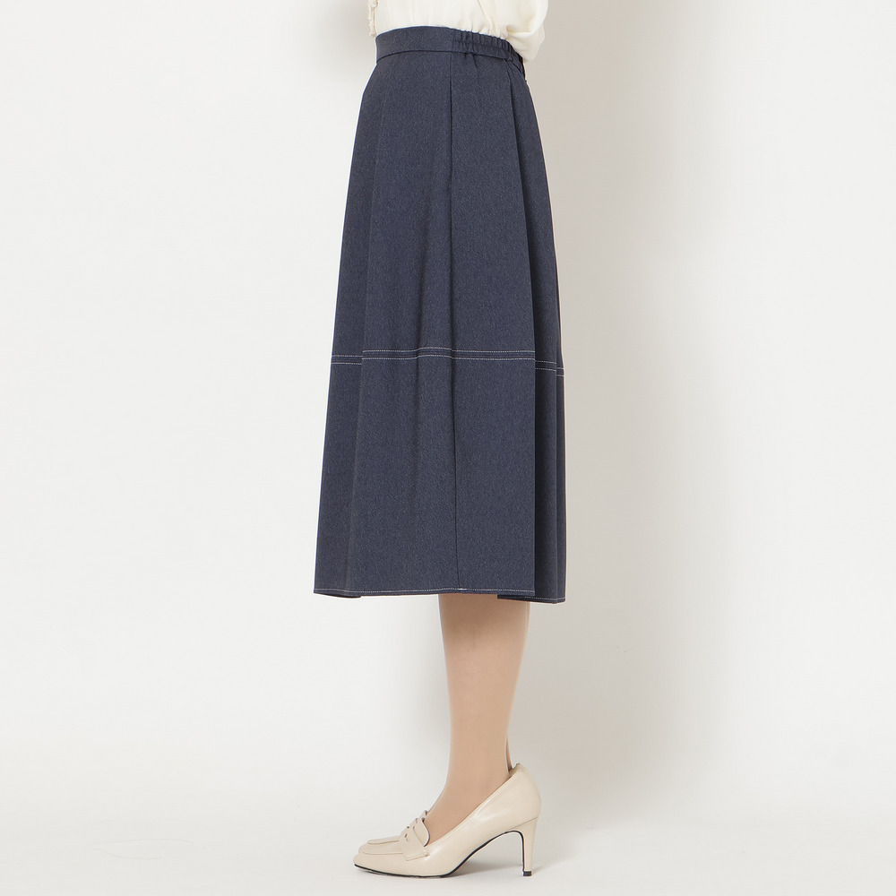 【イージーケア/伸縮性◎】コクーンシルエットスカート7