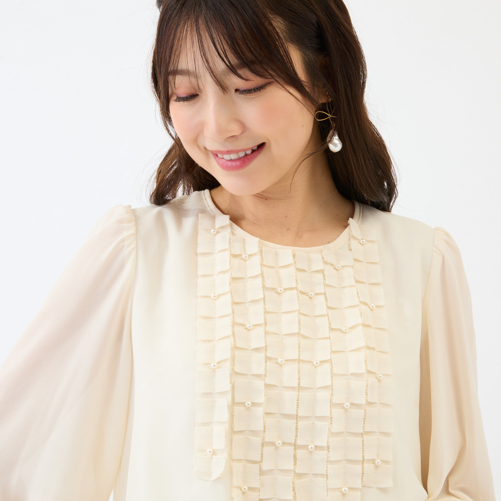【セットアップ対応】バルーンヘムブラウス