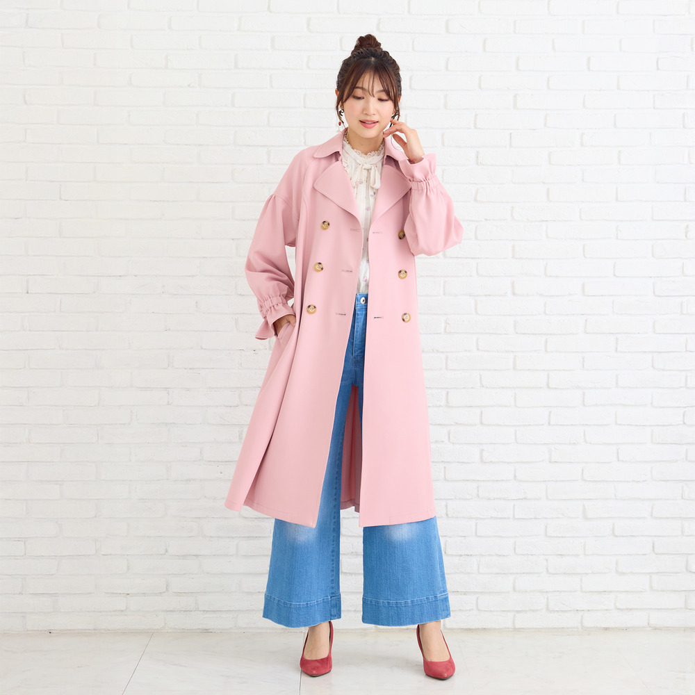 ギャザートレンチコート1