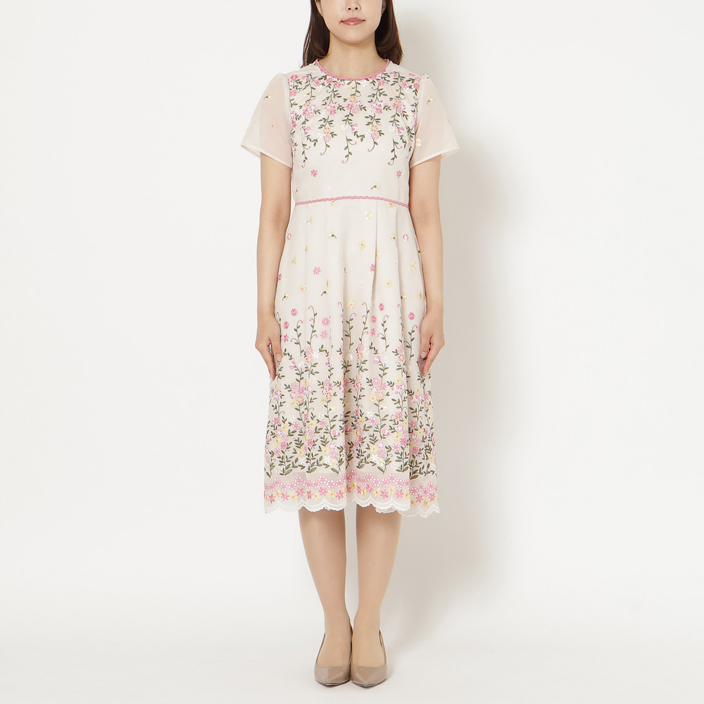 オーガンジー吹上刺繍ワンピース10