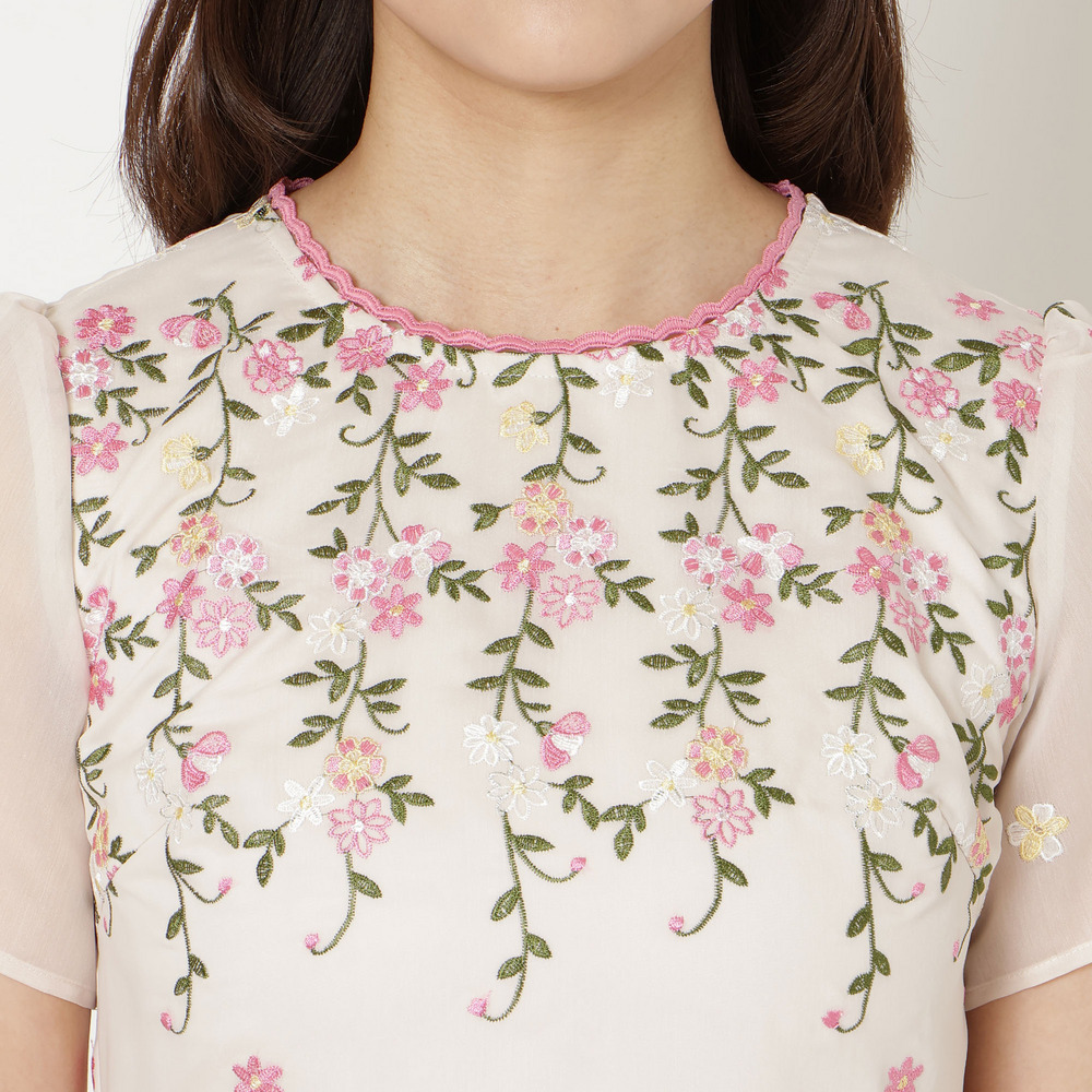 オーガンジー吹上刺繍ワンピース13