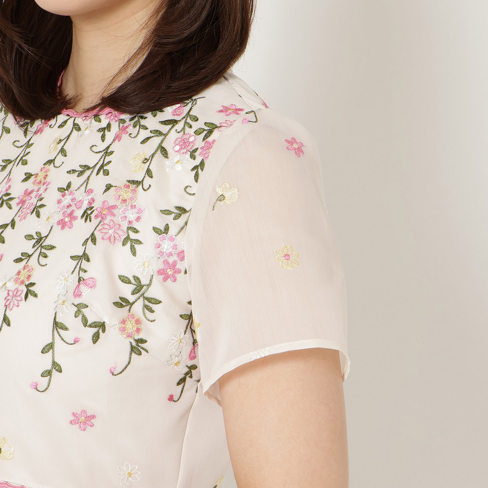 オーガンジー吹上刺繍ワンピース15
