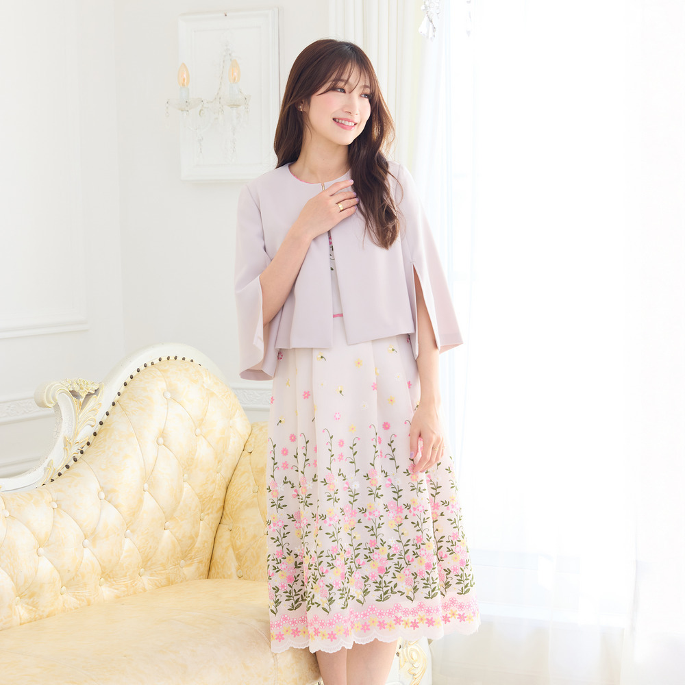 オーガンジー吹上刺繍ワンピース8