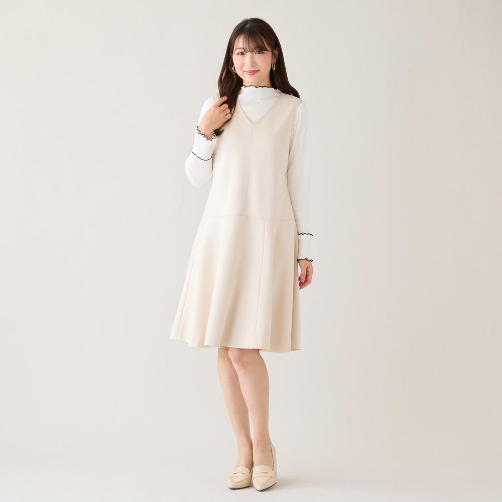 バックリボンジャンパースカート