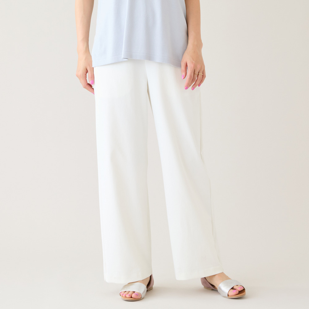 【吸水速乾/接触冷感/UVカット】ワイドベルトパンツ