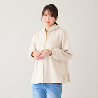 フリル裾ダンボールニットパーカー