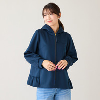 フリル裾ダンボールニットパーカー