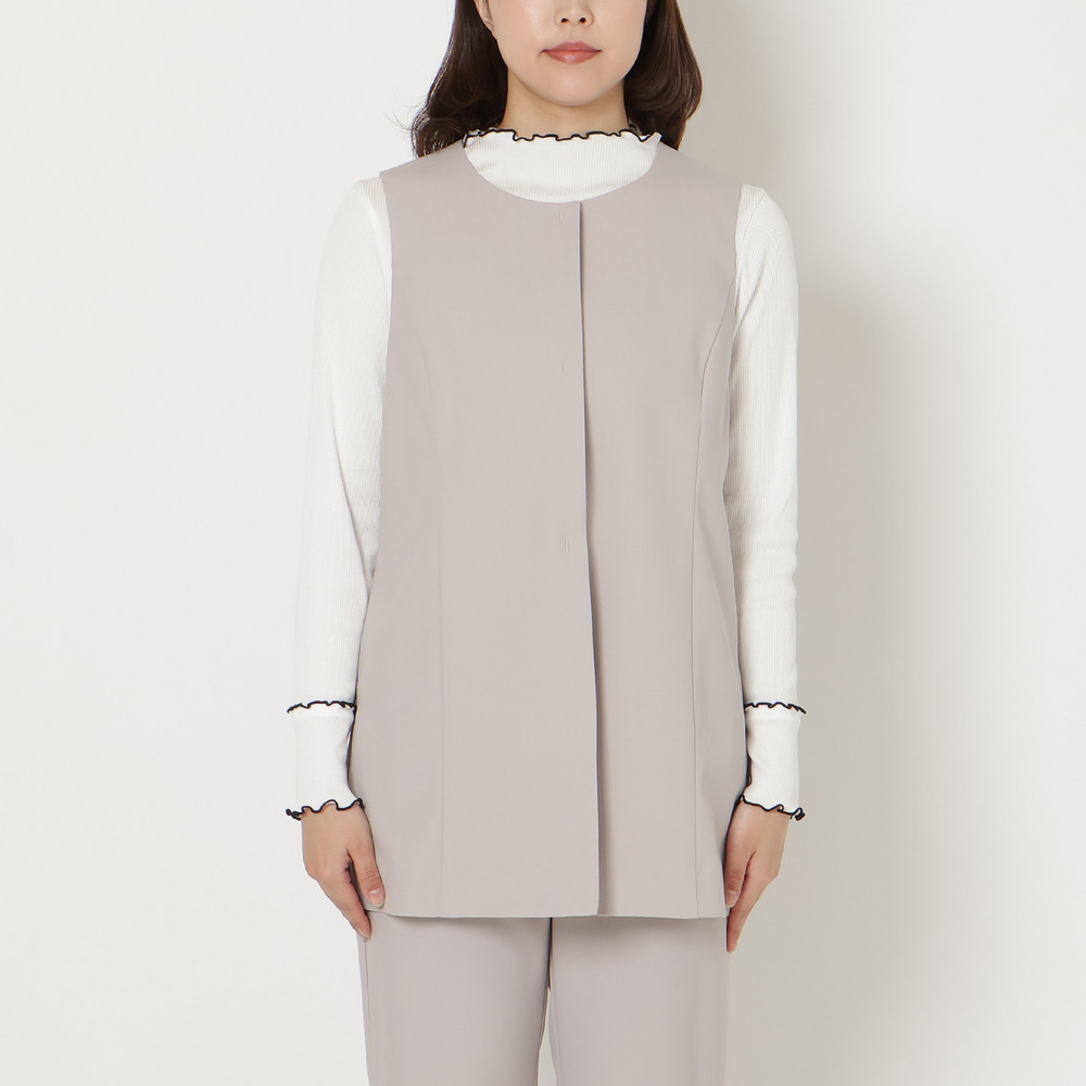 【セットアップ対応】【イージーケア】ストレッチツイルジレ11