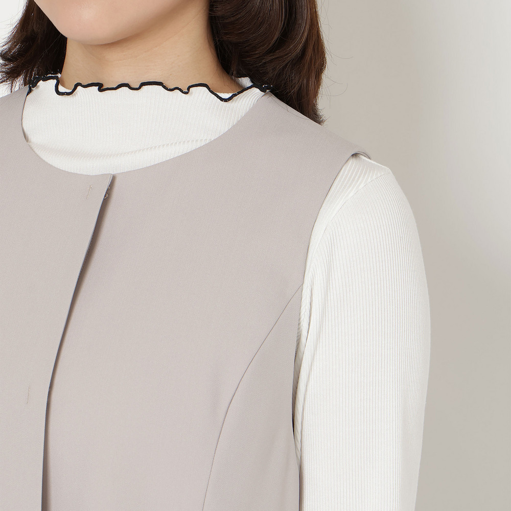 【セットアップ対応】【イージーケア】ストレッチツイルジレ15